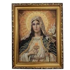 CUADRO GOBELINO CORAZON DE MARIA