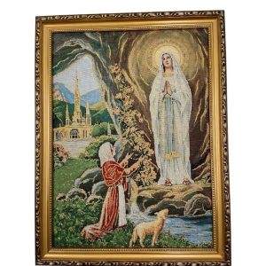 CUADRO GOBELINO VIRGEN DE LOURDES